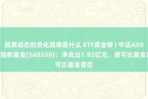 股票动态的变化规律是什么 ETF资金榜 | 中证A50ETF指数基金(560350)：净流出1.92亿元，居可比基金首位