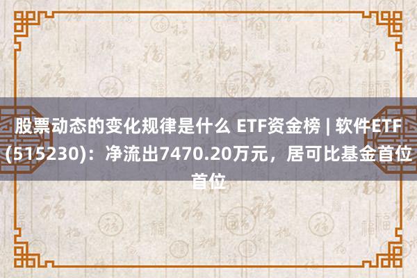 股票动态的变化规律是什么 ETF资金榜 | 软件ETF(515230)：净流出7470.20万元，居可比基金首位