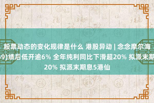 股票动态的变化规律是什么 港股异动 | 念念摩尔海外(06969)绩后低开逾6% 全年纯利同比下滑超20% 拟派末期息5港仙